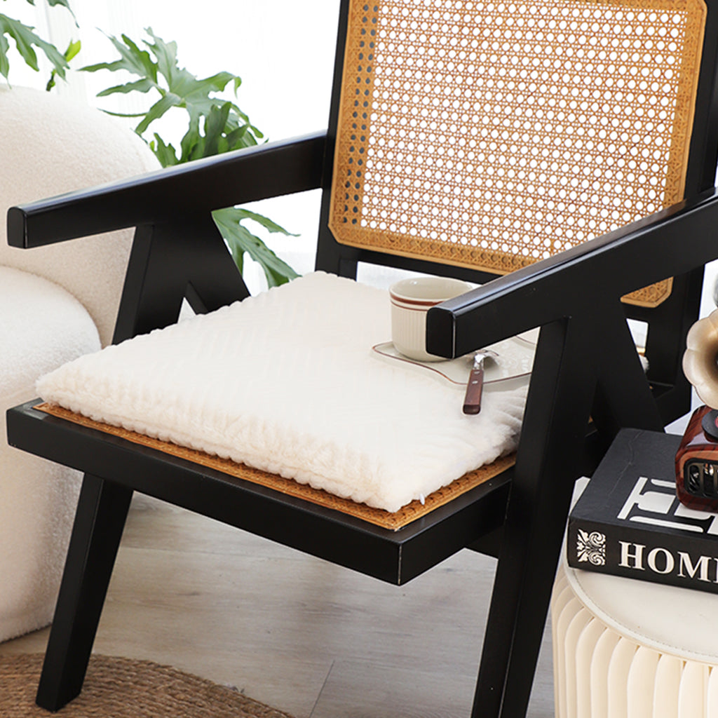 SOGA 2X  White Chevron Square Cushion Soft Leaning Plush Backrest Throw Seat Pillow