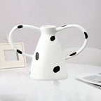 SOGA 23.5x11cm Ornament Vase with Polka Dot Handicraft Decorations in Living Room Home Decor