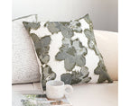 SOGA 45cm Abstract Gray Floral Watercolor Print Contemporary Throw Pillow
