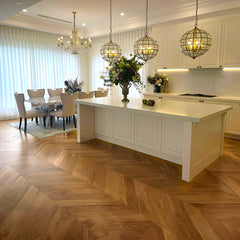 Timbo Solid Oak Chevron Parquet Timber Flooring Premium Quality Floorboards