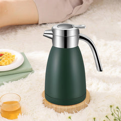 SOGA 1.2L Stainless Steel Kettle Insulated Vacuum Flask Water Coffee Jug Thermal Green