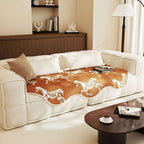 SOGA Four-Seater Orange Horse Print 90x260cm Throw Blanket Sofa Cover $ 144