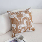 SOGA 2X 50cm Bohemian Camel Brown White Horse Pattern Throw Pillow $ 142