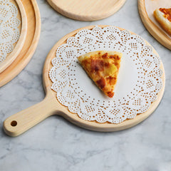 SOGA 2X 12 inch Round Premium  Wooden Pine Food Serving Tray Charcuterie Board Paddle Home Decor