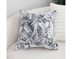 SOGA 50cm Elegant Beige Scrollwork Pattern Black Trim Decorative Throw Pillow