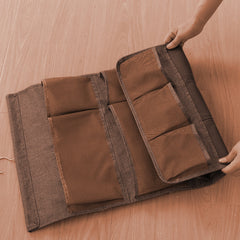 SOGA 2X Coffee Double Sided Hanging Storage Bag Underwear Bra Socks Mesh Pocket Hanger Home Organiser