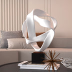 SOGA 41cm White Loop Sculpture – Home Decor