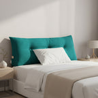 SOGA 2X 100cm Blue Green Triangular Wedge Bed Pillow Headboard Backrest Bedside Tatami Cushion Home Decor
