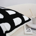 SOGA 45cm Contemporary Black White Arch Pattern Geometric Throw Pillow