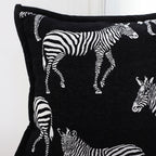 SOGA 2X 50cm Throw Pillow  Black Light Luxury Zebra Square Pillow for Home Decor