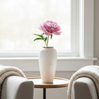 SOGA 35x17cm Plain White Large Ceramic Flower Vase Elegant Living Room Home Decor