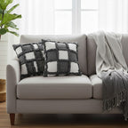 SOGA Home & Living Bundle – 2 Gray Bohemian Fringe Pillow & Star Grey Tassel Blanket