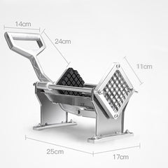SOGA 2X Stainless Steel Potato Cutter Commercial-Grade French Fry and Fruit/Vegetable Slicer with 3 Blades