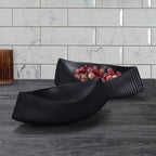 SOGA 37x12.5cm Ornament boat shaped plate ceramic food decoration Serving Tray For Kitchenware