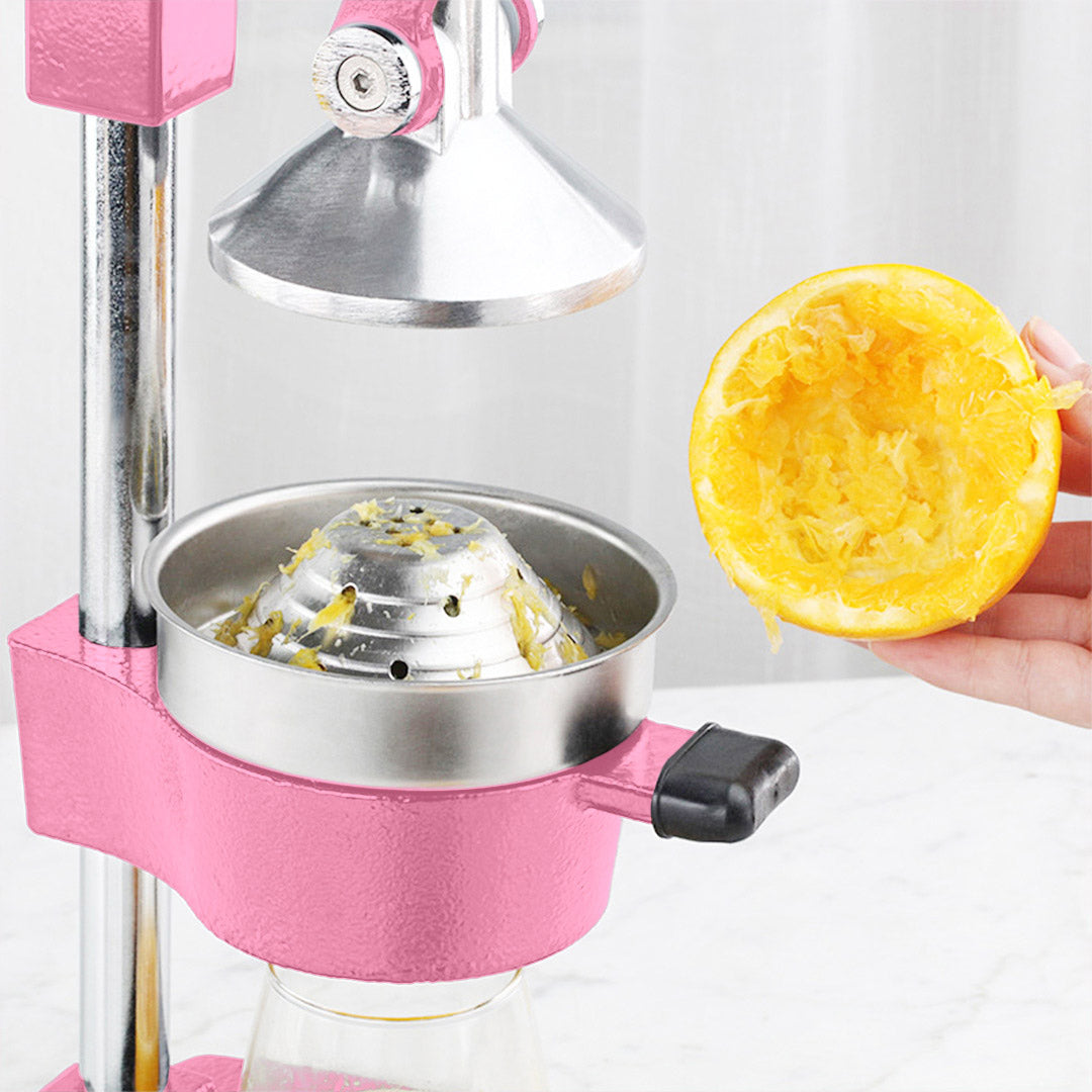 SOGA 2X Commercial Heavy-Duty Manual Citrus Juicer Hand Press Extractor – Pink