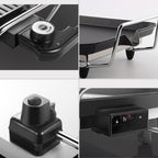 SOGA 2X 68cm Electric BBQ Grill Teppanyaki Plate Non-Stick Surface Hot Plate Kitchen 6-8 Person