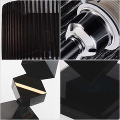 SOGA 4X 60cm Black Table Lamp with Dark Shade LED Desk Lamp
