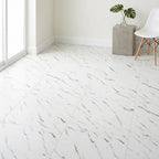 SOGA Peel & Stick Floor and Wall Tiles 30 x 30cm 10 Pack White Faux Marble