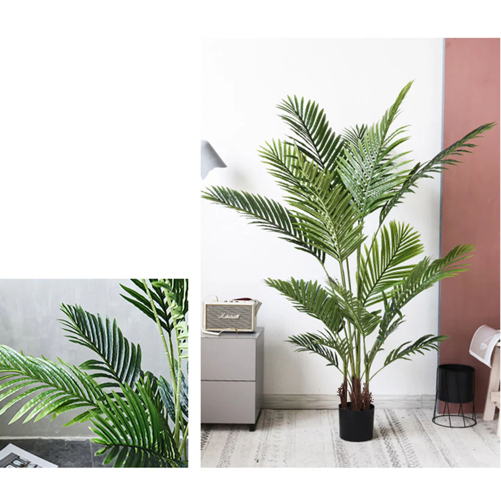 SOGA 2X 180cm Artificial Swallowtail Sunflower Fake Decoration Tree Flower Pot Plant