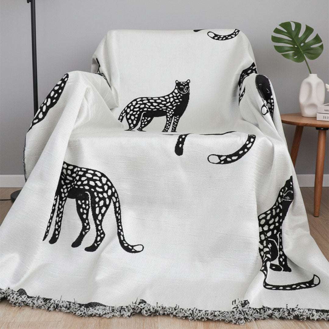 SOGA One-seater White Sofa Cover Leopard Print 130x180cm Polyester $ 79