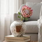 SOGA 21x22cm Gradient White Small Ceramic Flower Vase Elegant Living Room Home Decor