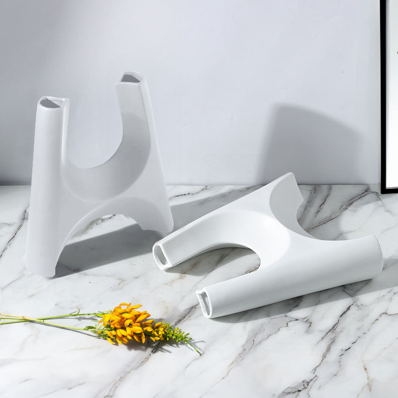 SOGA 2X 31x32cm Ornament Modern Minimalist Bottle Holder Stylish Cylindrical Stand and Plant Pots for Home Décor