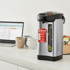 SOGA 2X 3.8L Silver Stainless Steel Electric Thermal Pot Dispenser with 3 Dispensing Modes