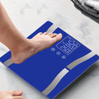 SOGA Glass LCD Digital Body Fat Scale Bathroom Electronic Gym Water Weighing Scales Blue