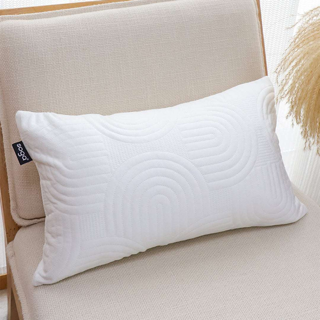 SOGA 2X 30cm White Textured Geometric Pattern Decorative Throw Pillow $ 119