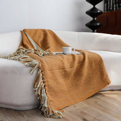 SOGA Mustard Yellow Throw Blanket 127x170cm Soft Acrylic