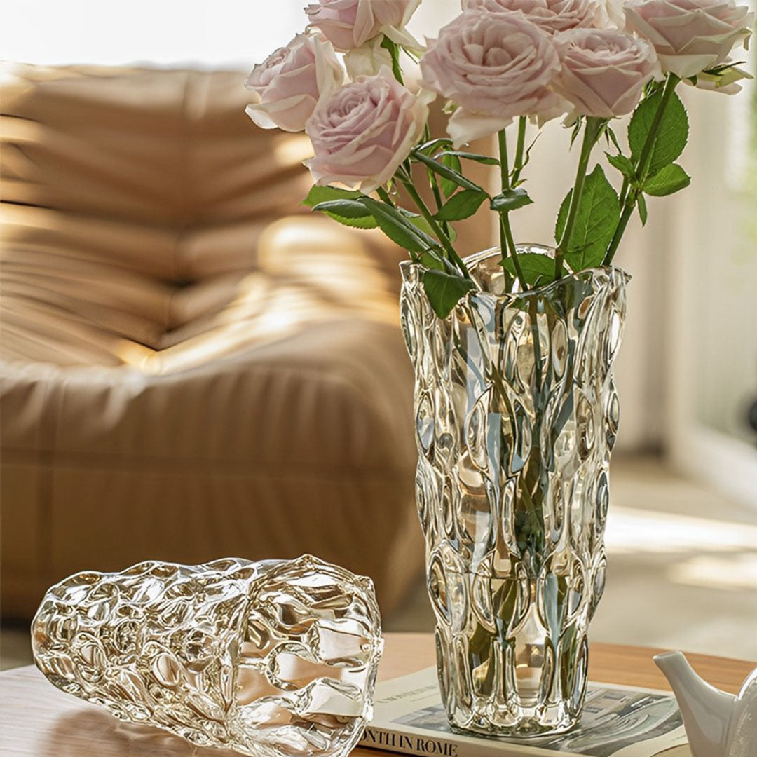 SOGA 29cm Glass Clear Vase Crystal VASE Thick Modern Home Decor