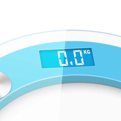 SOGA 180kg Digital Fitness Weight Bathroom Gym Body Glass LCD Electronic Scale White/Blue