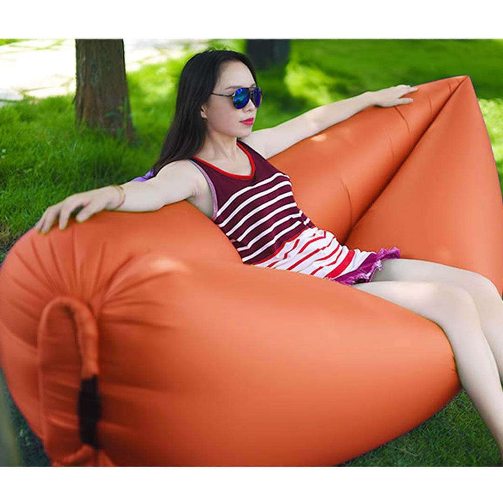 2X Fast Inflatable Sleeping Bag Lazy Air Sofa Orange $ 86