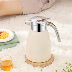 SOGA 1.8L Stainless Steel Kettle Insulated Vacuum Flask Water Coffee Jug Thermal White