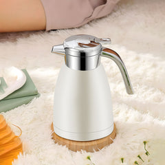 SOGA 2X 1.8L Stainless Steel Water Bottle Insulated Vacuum Flask Coffee Jug Thermal White