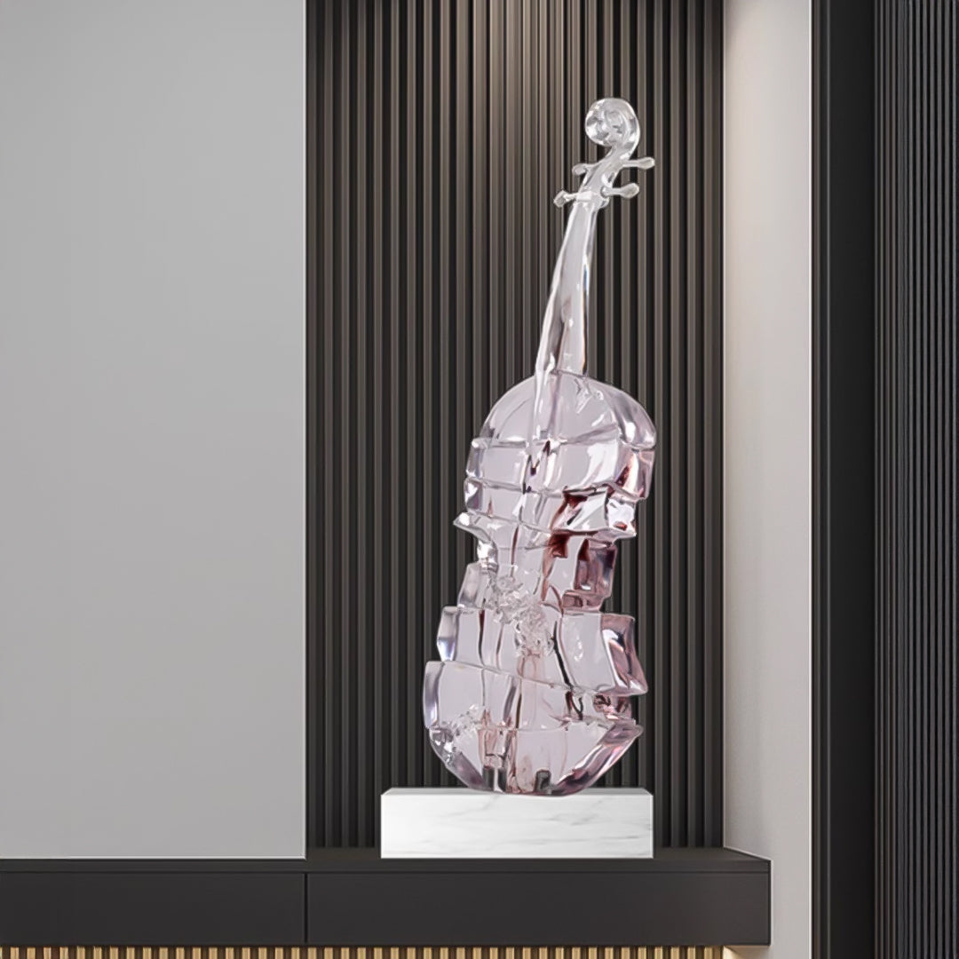SOGA 75cm Crystal Violin Sculpture – Home Decor