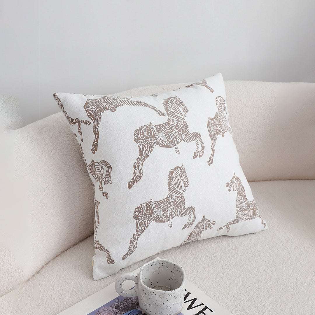 SOGA 2X 50cm White Decorative Horse Pattern Cushion Throw Pillow $ 142