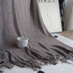 SOGA 127x170cm Star Grey Blanket – Gradient Tassel Throw for Cozy Home Comfort $ 88