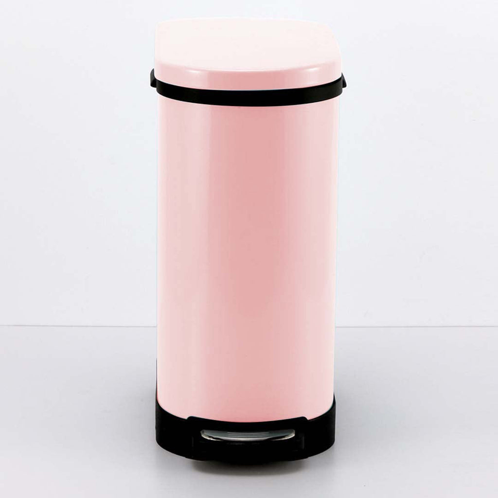 SOGA 2X Foot Pedal Stainless Steel Rubbish Recycling Garbage Waste Trash Bin 10L U Pink