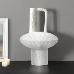 SOGA 2X 20x30cm Ornament Contemporary White Ceramic Vase Decorative for Minimalist and Elegant Home Decor