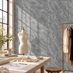 SOGA Peel & Stick Floor and Wall Tiles 30 x 30cm 10 Pack Grey Faux Marble
