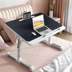 SOGA 2X 60X40cm Black Small Laptop Bed Portable Foldable Study Table Adjustable