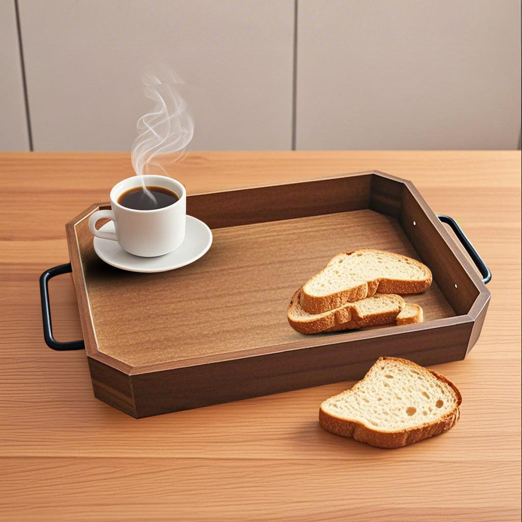SOGA 28.3x20.1x5cm Paulownia Wood Serving Tray