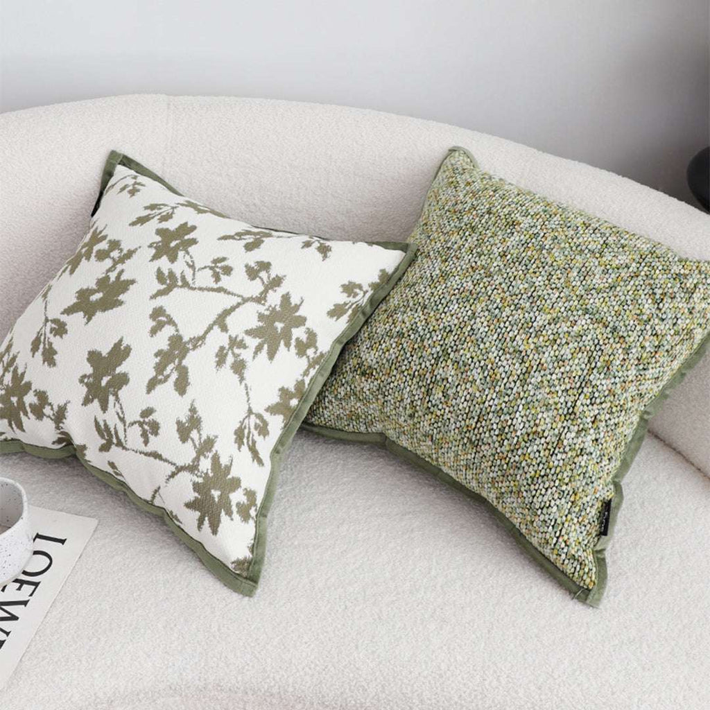 SOGA 2X Woven Cushion 45cm Green Yellow Multi-Color Textured Decorative Throw Pillow $ 129