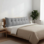 SOGA 4X 180cm Silver Triangular Wedge Bed Pillow Headboard Backrest Bedside Tatami Cushion Home Decor