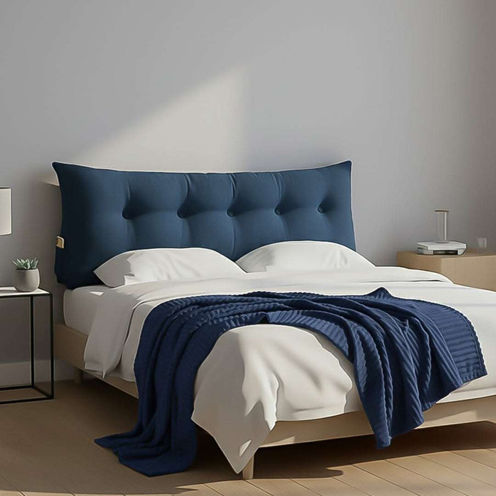 SOGA Home & Living Bundle – Blue Triangular Wedge Pillow & Blue Striped Flannel Throw $ 0