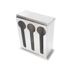 SOGA 2X Stainless Steel Buffet Restaurant Spoon Utensil Holder Storage Rack 3 Holes