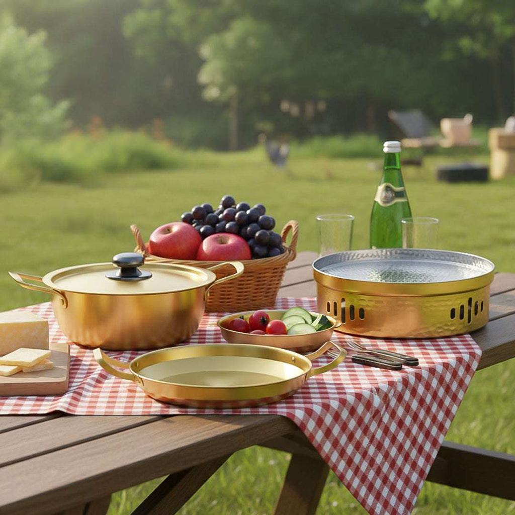 SOGA Kitchenware Bundle – Gold & Yellow Dry Pots and Ramen Pot for Stylish Kitchen Cooking $ 153