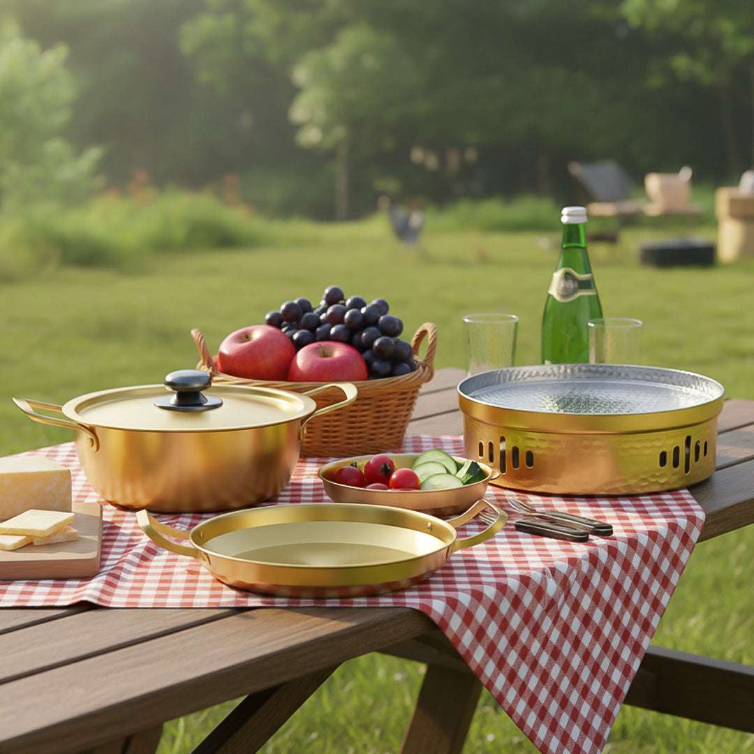 SOGA Kitchenware Bundle – Gold & Yellow Dry Pots and Ramen Pot for Stylish Kitchen Cooking $ 153