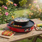 SOGA 2-in-1 44CM Electric Hot Pot BBQ Grill Maifan Stone Non-Stick Coating 2100W $ 233